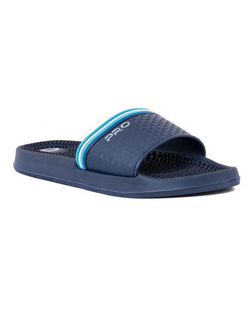 men blue slip on slipper - 21069533 - Very Small Image - 1