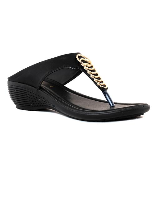 black synthetic slip on sandals - 21069606 - Very Small Image - 1