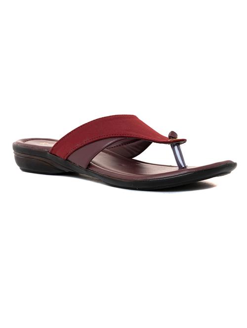 maroon fabric slip on sandals - 21069627 - Very Small Image - 1