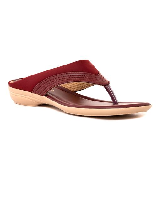 maroon synthetic slip on sandals - 21069631 - Very Small Image - 1