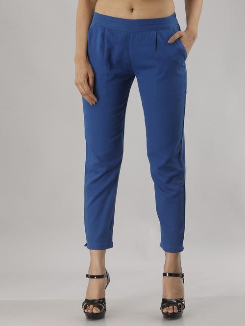 women solids ankle length cigarette pants - 21071974 - Very Small Image - 1