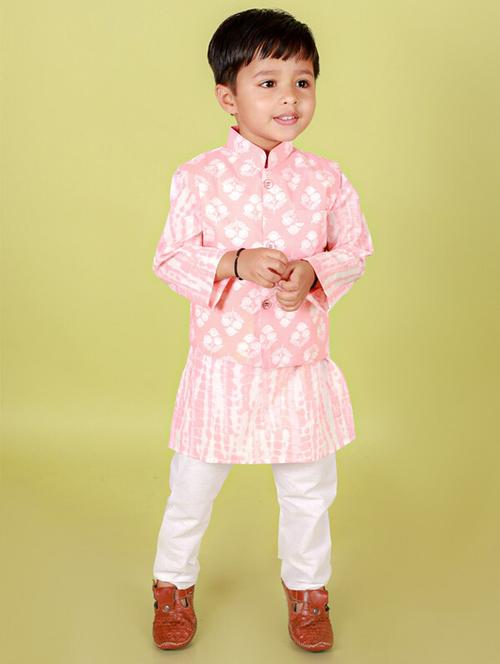 pink cotton dhoti kurta set - 21072556 - Very Small Image - 1