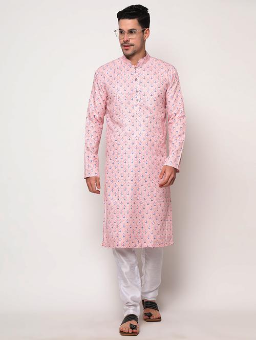 pink printed long kurta - 21073157 - Very Small Image - 1