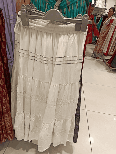 white rayon lehenga - 21073503 - Very Small Image - 1