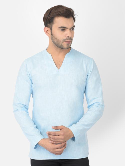 men solid short kurta - 21074793 - Very Small Image - 1