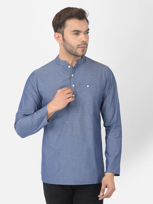 men solid short kurta - 21074796 - Very Small Image - 1
