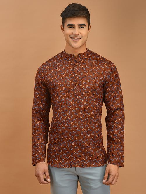 men printed short kurta - 21074819 - Very Small Image - 1