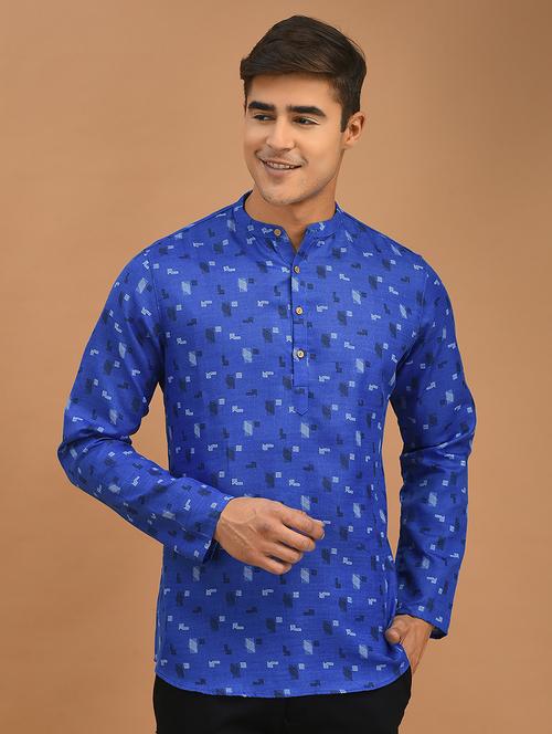 men printed short kurta - 21074830 - Very Small Image - 1