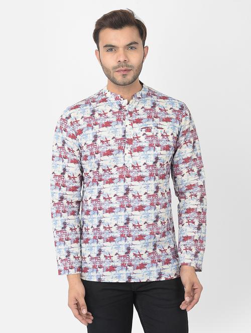 men printed short kurta - 21074839 - Very Small Image - 1