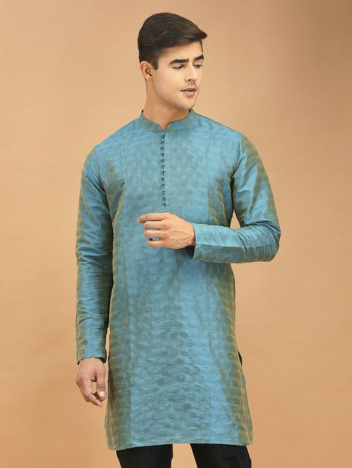men self design long kurta - 21074883 - Very Small Image - 1