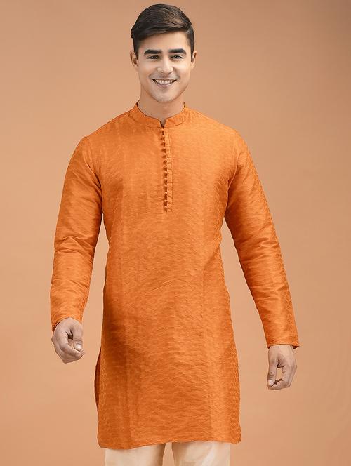 men self design long kurta - 21074888 - Very Small Image - 1