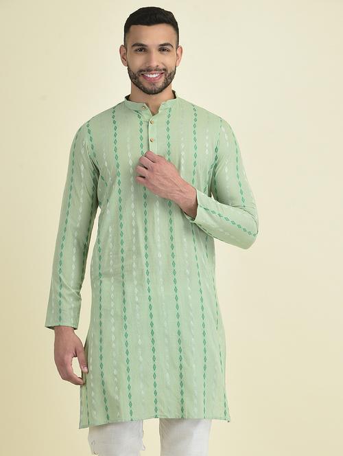 men self design long kurta - 21075023 - Very Small Image - 1