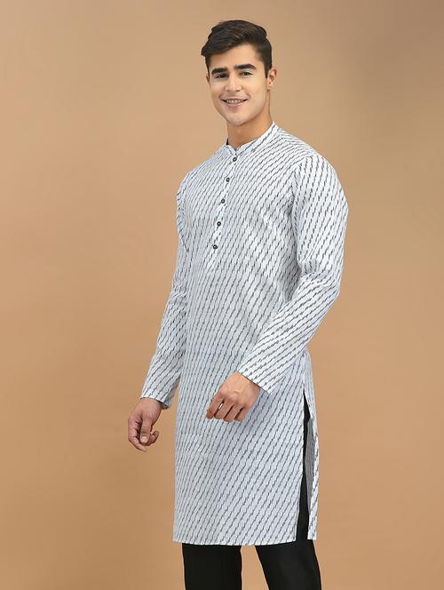 men printed long kurta - 21075109 - Very Small Image - 1