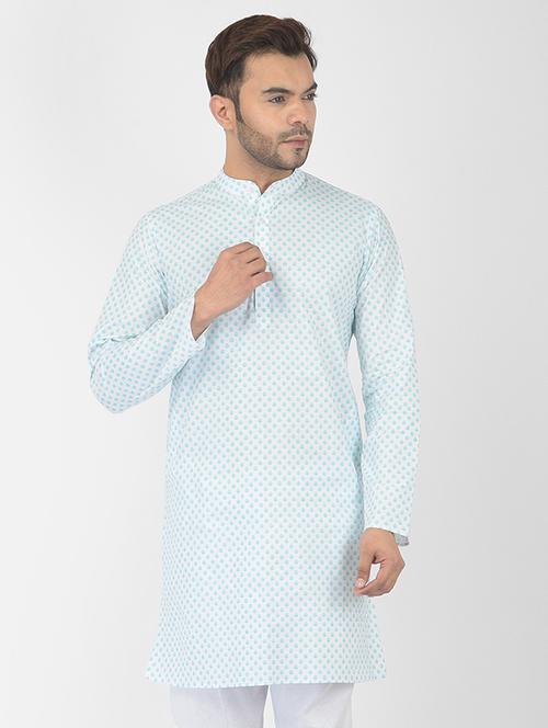 men long sleeve printed kurta - 21075117 - Very Small Image - 1