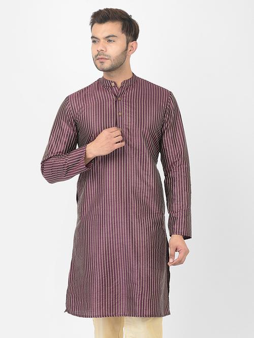 men striped long kurta - 21075153 - Very Small Image - 1