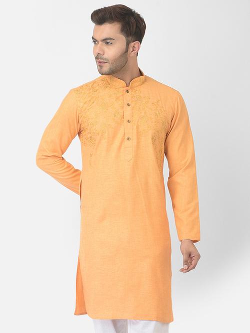 men mandarin neck long sleeves kurta - 21075264 - Very Small Image - 1