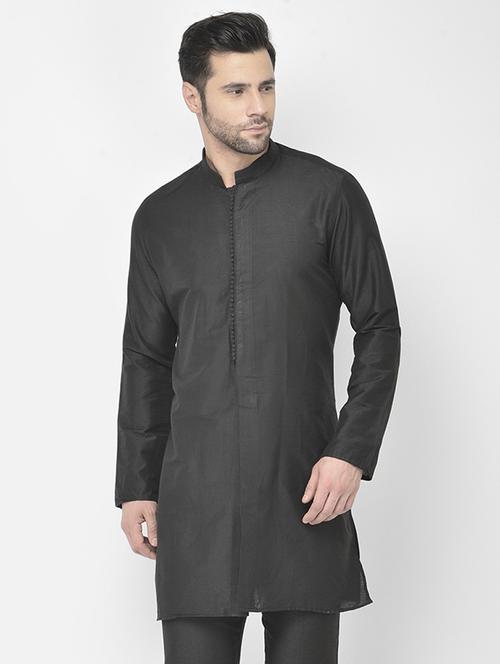 men mandarin neck long sleeves kurta - 21075302 - Very Small Image - 1