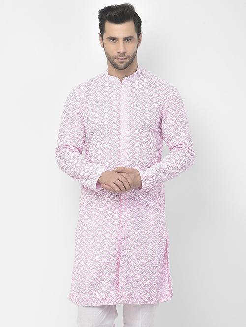 men mandarin neck long sleeves kurta - 21075351 - Very Small Image - 1