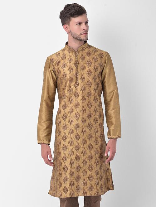 men mandarin neck printed long kurta - 21075457 - Very Small Image - 1