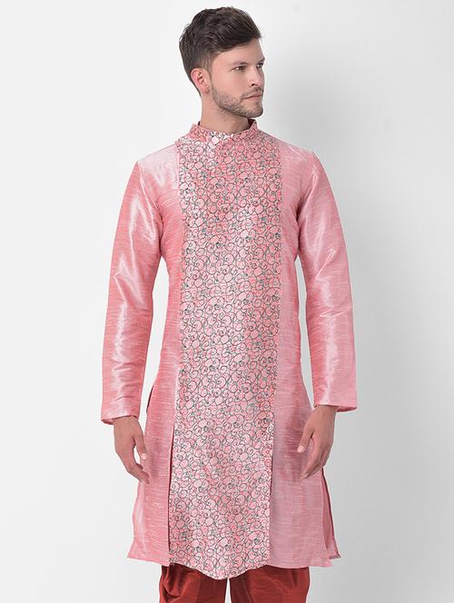 men overlap neck printed long kurta - 21075566 - Very Small Image - 1