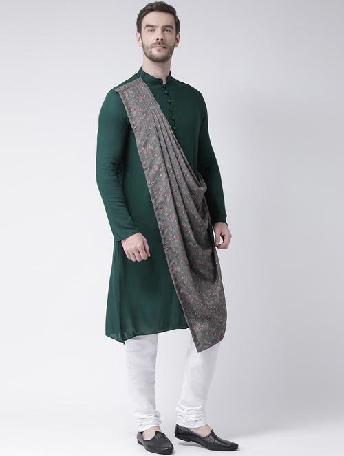 men long sleeve solid long kurta - 21075706 - Very Small Image - 1