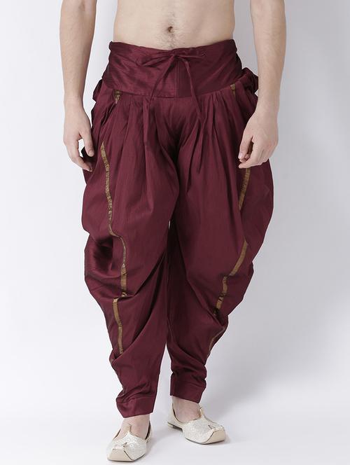 men solid mid rise dhoti - 21076192 - Very Small Image - 1