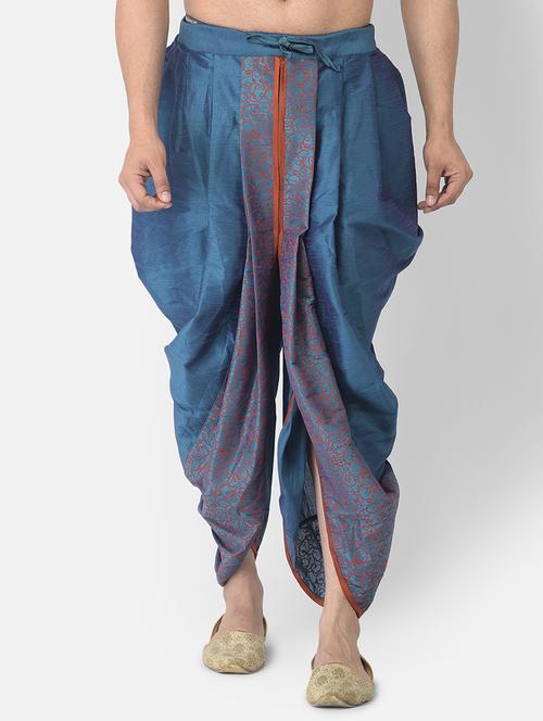 men placement print mid rise dhoti - 21076221 - Very Small Image - 1
