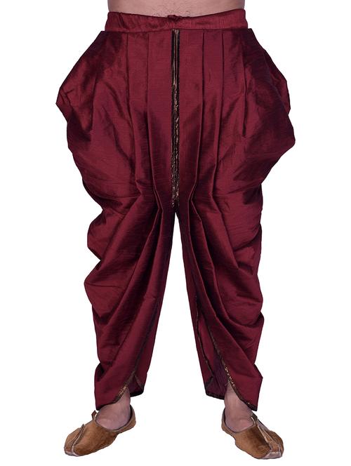 men solid silk blend dhoti - 21076271 - Very Small Image - 1