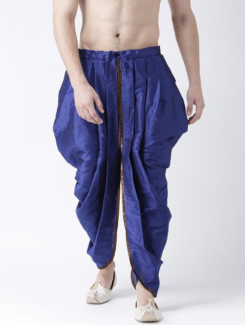 men solid pure silk dhoti - 21076281 - Very Small Image - 1
