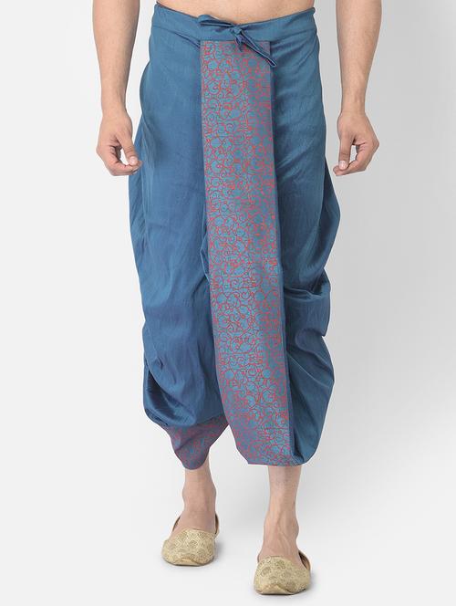men printed silk blend dhoti - 21076296 - Very Small Image - 1