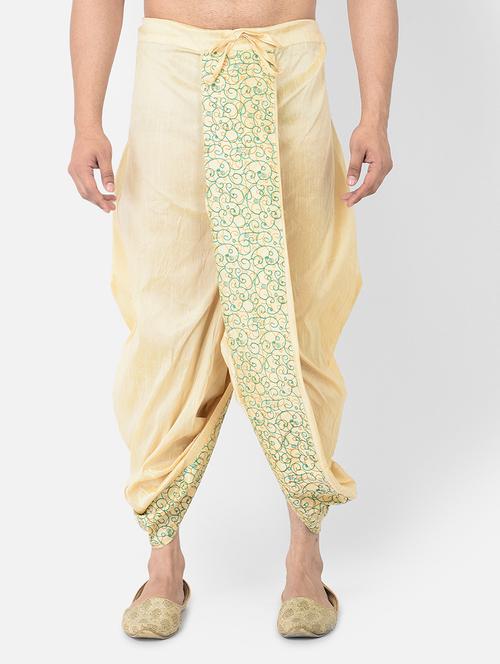 men printed silk blend dhoti - 21076307 - Very Small Image - 1