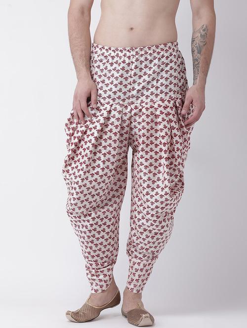 men printed silk blend dhoti - 21076406 - Very Small Image - 1