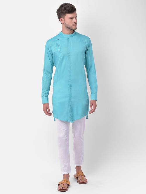 men long sleeve kurta trouser set - 21077900 - Very Small Image - 1