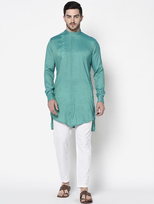 men long sleeve kurta trouser set - 21077907 - Very Small Image - 1