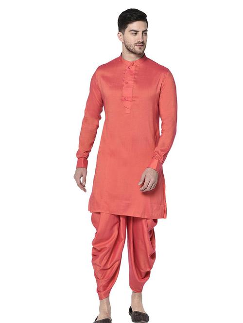 men long sleeve dhoti kurta set - 21077915 - Very Small Image - 1