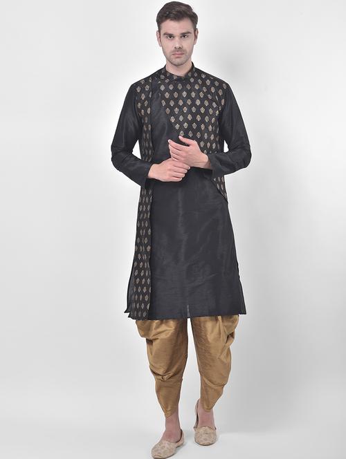 men long sleeve dhoti kurta set - 21077948 - Very Small Image - 1
