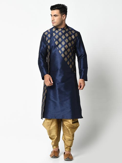 men long sleeve dhoti kurta set - 21077954 - Very Small Image - 1