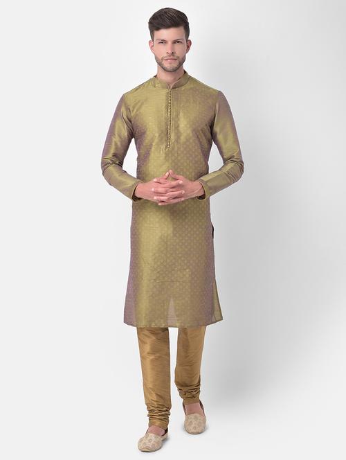 men long sleeve kurta churidar set - 21077970 - Very Small Image - 1