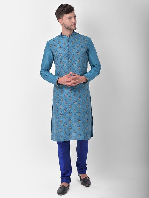 men long sleeve kurta churidar set - 21077977 - Very Small Image - 1