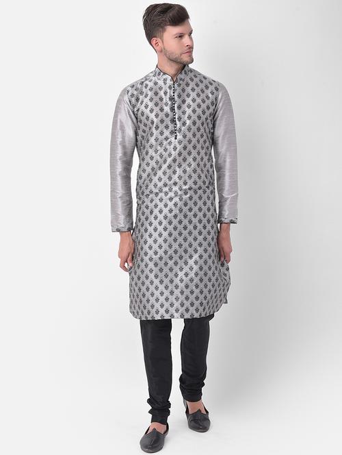 men long sleeve kurta churidar set - 21077989 - Very Small Image - 1