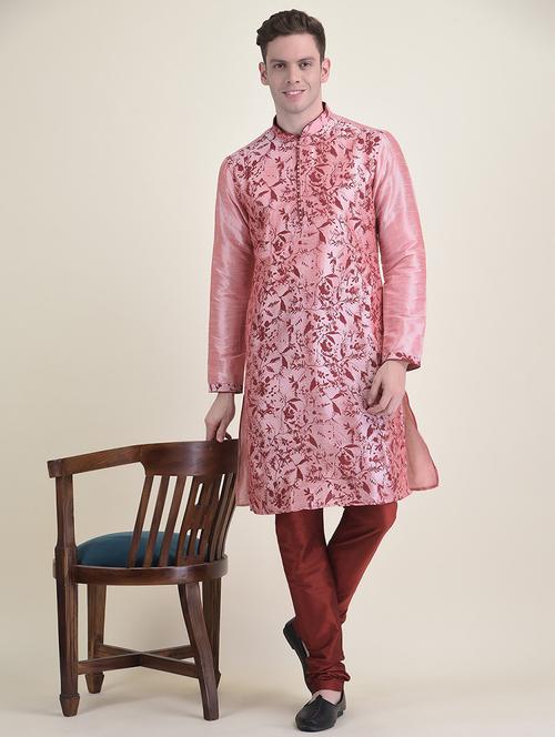 men long sleeve kurta churidar set - 21078007 - Very Small Image - 1