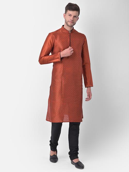 men long sleeve kurta churidar set - 21078010 - Very Small Image - 1