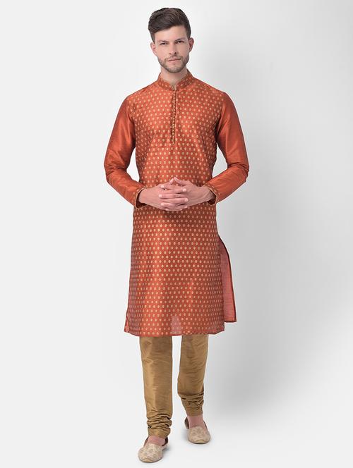 men long sleeve kurta churidar set - 21078011 - Very Small Image - 1