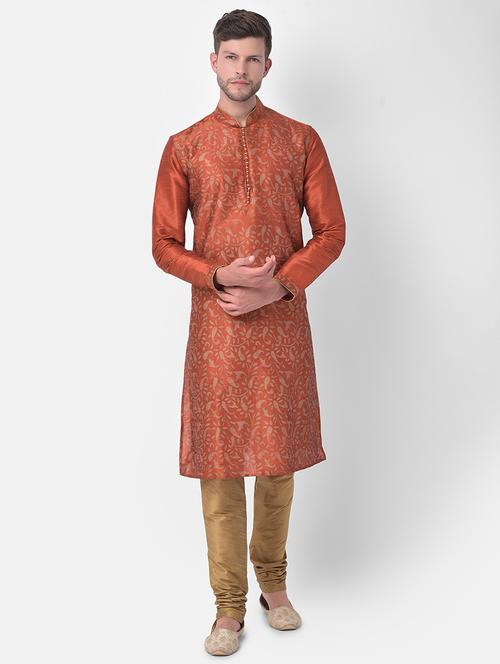 men long sleeve kurta churidar set - 21078014 - Very Small Image - 1