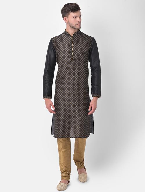 men long sleeve kurta churidar set - 21078018 - Very Small Image - 1