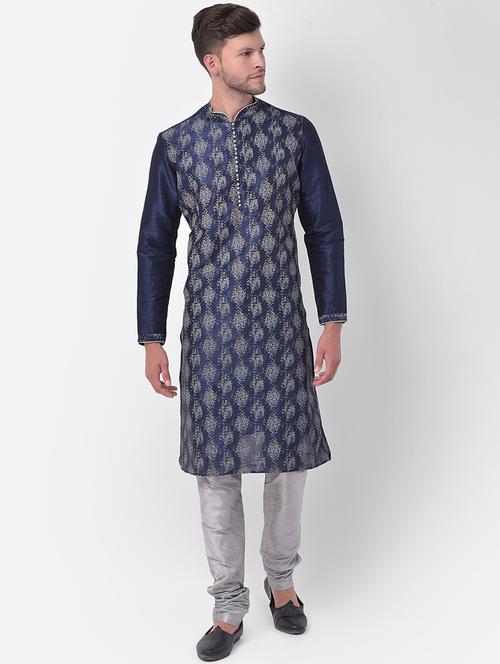 men long sleeve kurta churidar set - 21078032 - Very Small Image - 1