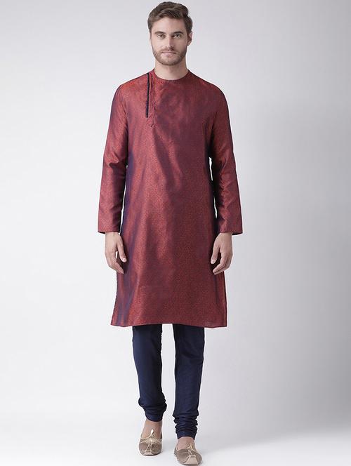 men self design kurta bottom ethnic wear set - 21078343 - Very Small Image - 1