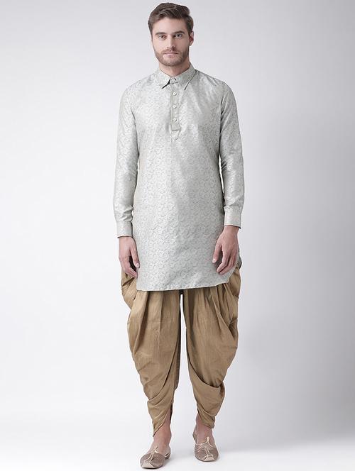 men self design kurta bottom ethnic wear set - 21078347 - Very Small Image - 1