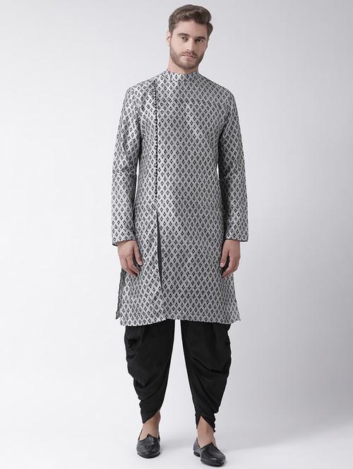 men long sleeved dhoti kurta set - 21078428 - Very Small Image - 1