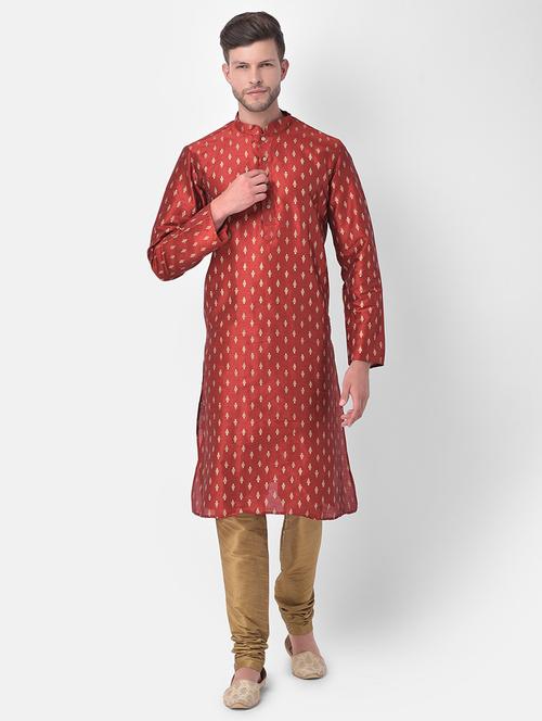 men long sleeve kurta churidar set - 21078542 - Very Small Image - 1